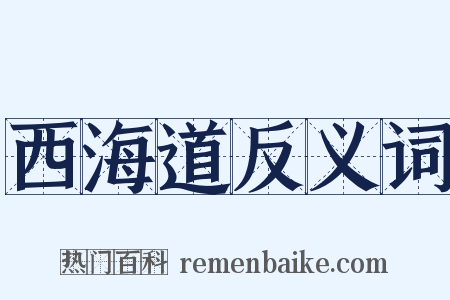 西海道反义词是什么意思的图片
